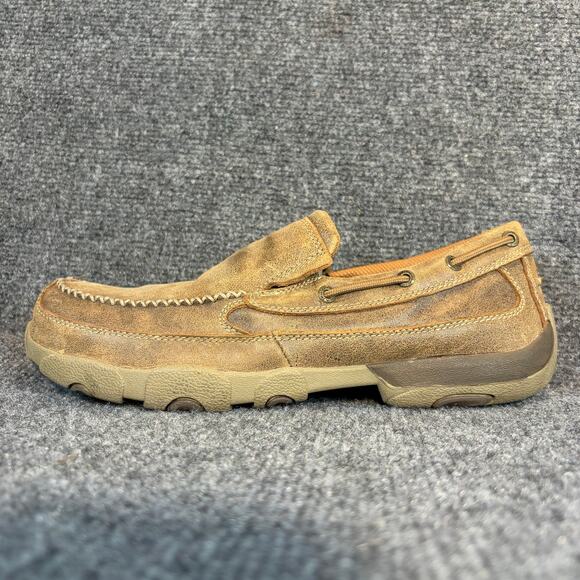 Twisted X Brown Leather Steel Toe Slip On Work Shoes Loafers Men Size 10 M main image 7